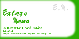 balazs mano business card